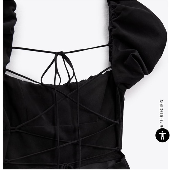 Zara linen black dress - Picture 4 of 14